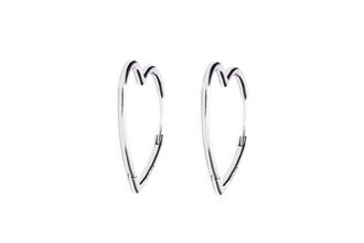 Pandora Asymmetric Hearts of Love Small Hoops Earrings