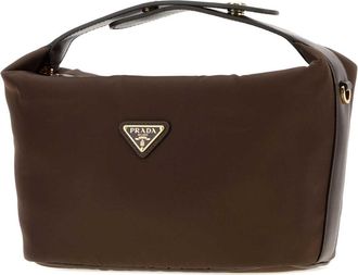 Prada Womens Brown Re-Nylon Mini Prada Ch&atilde;&copy;rie Handbag Bruciato Borse A Mano Bag