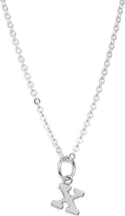 Nashelle Initial Pendant Necklace in Sterling Silver - X at Nordstrom, Size 18