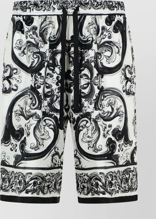 Dolce & Gabbana silk printed knee-length deck shorts