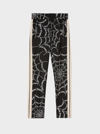 Palm Angels Mens Spider Web Classic Trackpants Black - Size Medium