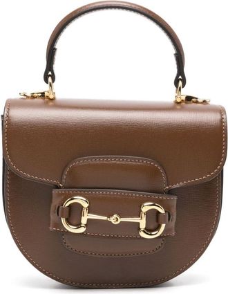 Gucci mini 1955 Horsebit tote bag - women - Calf Leather/Canvas - One Size - Brown