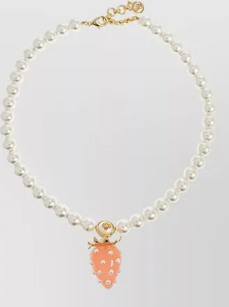 Casablanca necklace strawberry pendant pearl beads chain