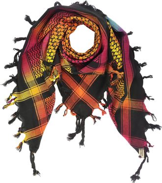Freak Scene Kufiya - black - Tie dye-Batik-multicolored 01-40x40 inch - Shemagh - Arafat scarf Palestinian PLO Pali-scarf - 100% cotton