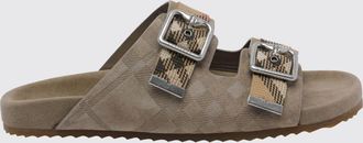 Burberry Sandalo Urchin in camoscio goffrato check