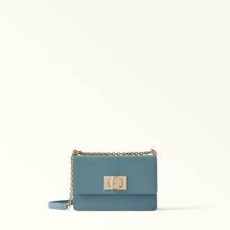 Furla 1927 Crossbody Mini Cloud Blue Blue Textured Leather Woman