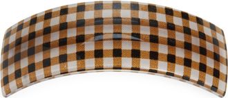 France Luxe Volume Rectangle Barrette in Whiskey Check at Nordstrom
