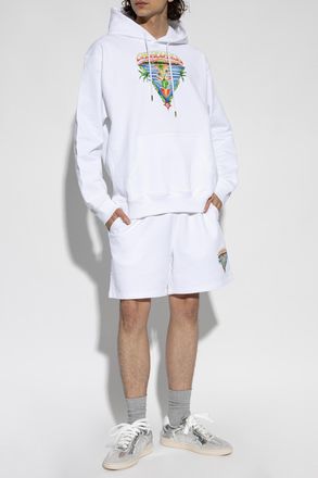 Casablanca Printed Shorts, Mens, White