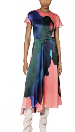 Roksanda Ilincic Adriana Silk Dress In Amaranth