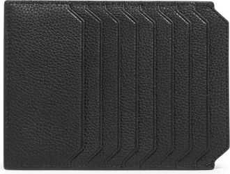 Santoni Tumbled Leather Documenthouder - Dames - Portefeuilles - Zwart - ONE Size - Leer - Accessoires