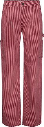 Sofie Schnoor Rode Gestreepte Broek - Dames - Straight fit broeken - Rood - XS - Broeken