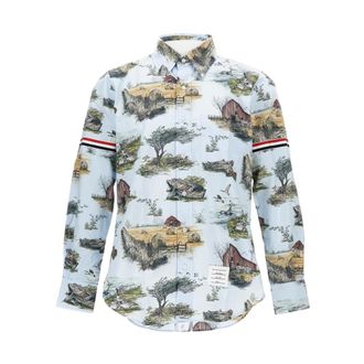 Thom Browne Scenic Toile Cotton Poplin Shirt