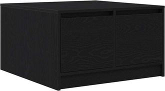 vidaXL Tavolino da Salotto con Cassetti Rovere Nero 70,5x70x40 cm - Vidaxl