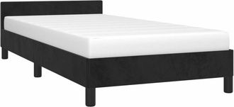 vidaXL Estructura de cama sin colchón terciopelo negro 100x200 cm Vidaxl
