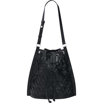 Desigual Woven Faux Leather Backpack in Black at Nordstrom