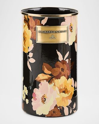 MacKenzie-Childs Wild Rose Mocha Utensil Holder