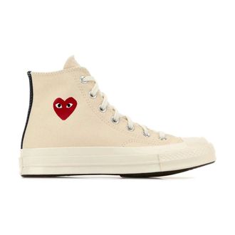 Comme Des Gar&ccedil;ons Sneakers, male, Beige, Size: 7 US Heart Chuck 70 Sneakers