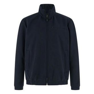 Boggi Milano Jassen, Heren, Blauw, XL, Wol, Technical Fabric Bomber Jacket