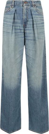 Haikure Wide Jeans, female, Blue, Size: W28 Blue Tencel Denim Jeans