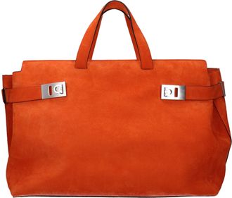 Ferragamo Orange Leather Womens Handbag