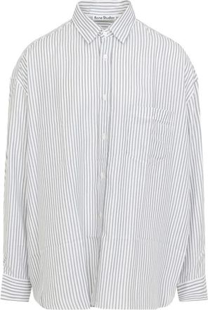 Acne Studios Gestreepte Knopenblouse - Heren - Casual Overhemden - Blauw - S - Overhemden