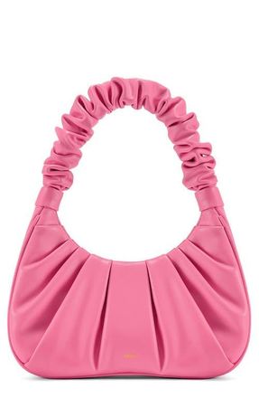 JW PEI Gabbi Ruched Faux Leather Hobo in Pink at Nordstrom