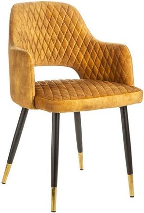 Global Interiors Designstuhl Paris mit Armlehnen - Senfgelb