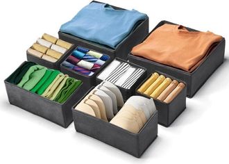 OEM Organizadores De Cajones De Tela, Paquete De 8, Organizador De Ropa Interior Plegable, Almacenamiento De Ropa No Tejida, Para Calcetines, Corbatas, Su
