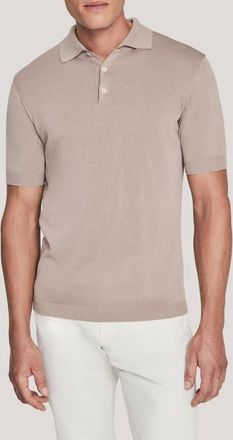 Jack Victor Tupper Organic Cotton & Silk Polo in Sand at Nordstrom, Size Xxx-Large