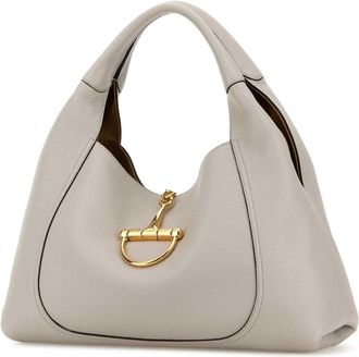 Gucci Womens Softbit Shoulder Bag Beige Calf Skin