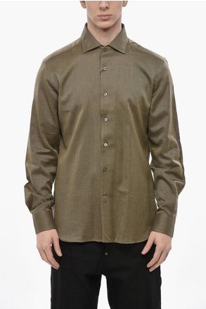 Corneliani ID Cotton Twill Shirt with French Collar size 38