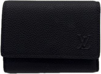 Louis Vuitton Black Noir Leather Wallet (Tri-Fold) (Pre-Owned)
