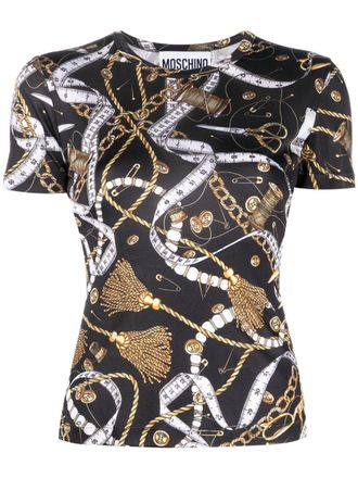 Moschino graphic-print T-shirt - Black