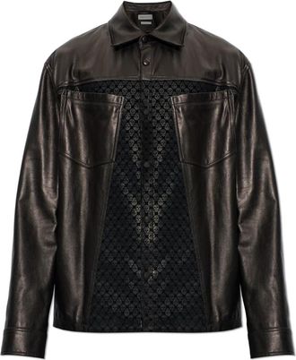 Alexander McQueen Leren Overshirt - Heren - Leren en Su&egrave;de Jassen - Zwart - M - Leer - Jassen