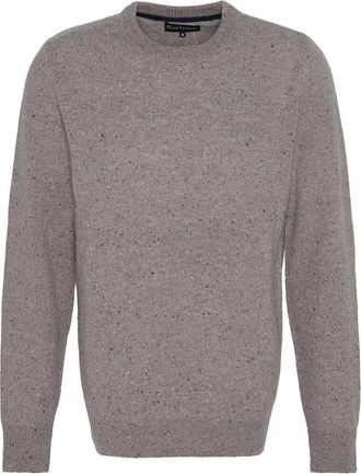 Barbour Tainsbury Crew Neck Sweater - Heren - Ronde hals truien - Grijs - M - Wol - Truien & Vesten