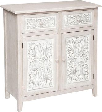 Atmosphera Aparador Pr&aacute;ctico Y Elegante Con 2 Puertas En Madera Blancal. 80 X P. 34,5 X H. 85 Cm - Beige