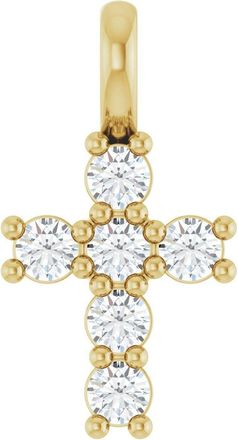 Diamond2Deal 14k Gold 1/6ct Lab-Grown Diamond Pendant