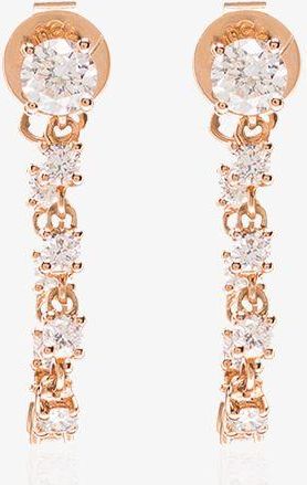 Anita Ko 18K Rose Gold Diamond Loop Earrings - Womens - Diamond/18kt Gold