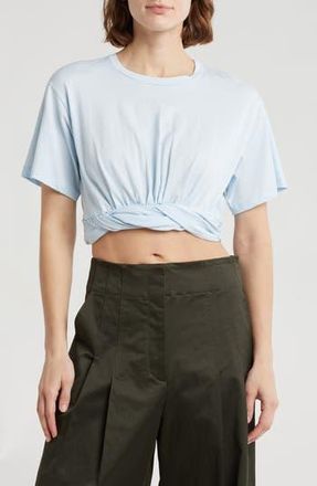 A.L.C. Mini Twist Cotton Crop Top in Ice Blue at Nordstrom Rack, Size Medium