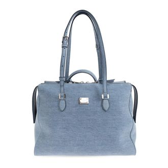 Dolce & Gabbana Heren, Tassen, Blauw, Maat: ONE Size Katoen