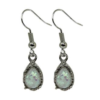 Generic Sterling Silver Earrings For Women Dangling,925 Silver Drop Earrings Hypoallergenic Hook-Earrings,Sparkly Silver Crystal Teardrop Earring Long Rhinest