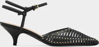 Ulla Johnson Francine 50MM Cage Kitten Heel Pumps