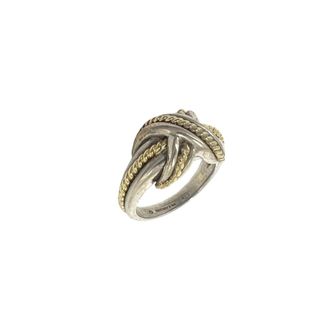 Tiffany & Co. Gold Silver Yellow Gold (18K) Silver 925 Band Ring (Pre-Owned)