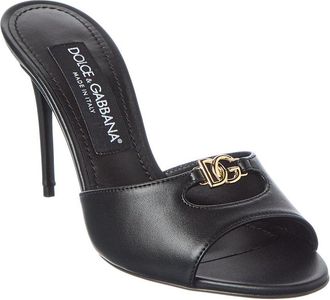 Dolce & Gabbana Dg Logo Leather Sandal