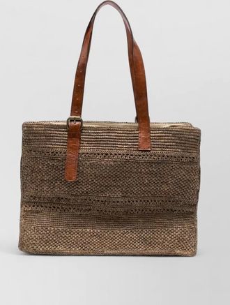 Ibeliv nomade shoulder bag buckle leather handles