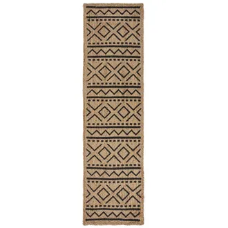 Novatrend Alfombra de pasillo de yute beige 60x230 cm