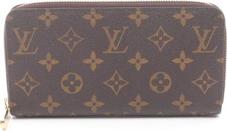 Louis Vuitton Brown Coated Canvas Long Wallet (Bi-Fold) (Pre-Owned)