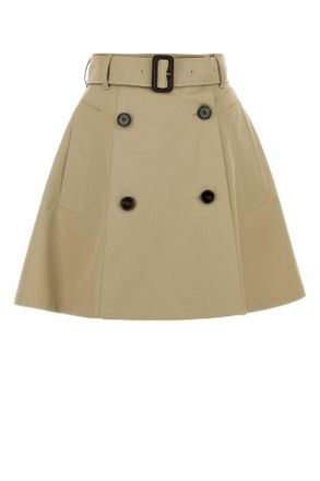 Burberry Beige Twill Skirt
