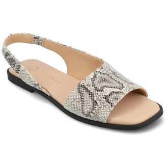 Journee Collection Women & apos;s Brinsley Medium and Wide Width Flat Sandals