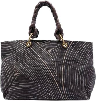 Bottega Veneta Pre-owned Handbags, female, Brown, Size: ONE SIZE Pre-owned Canvas Tote